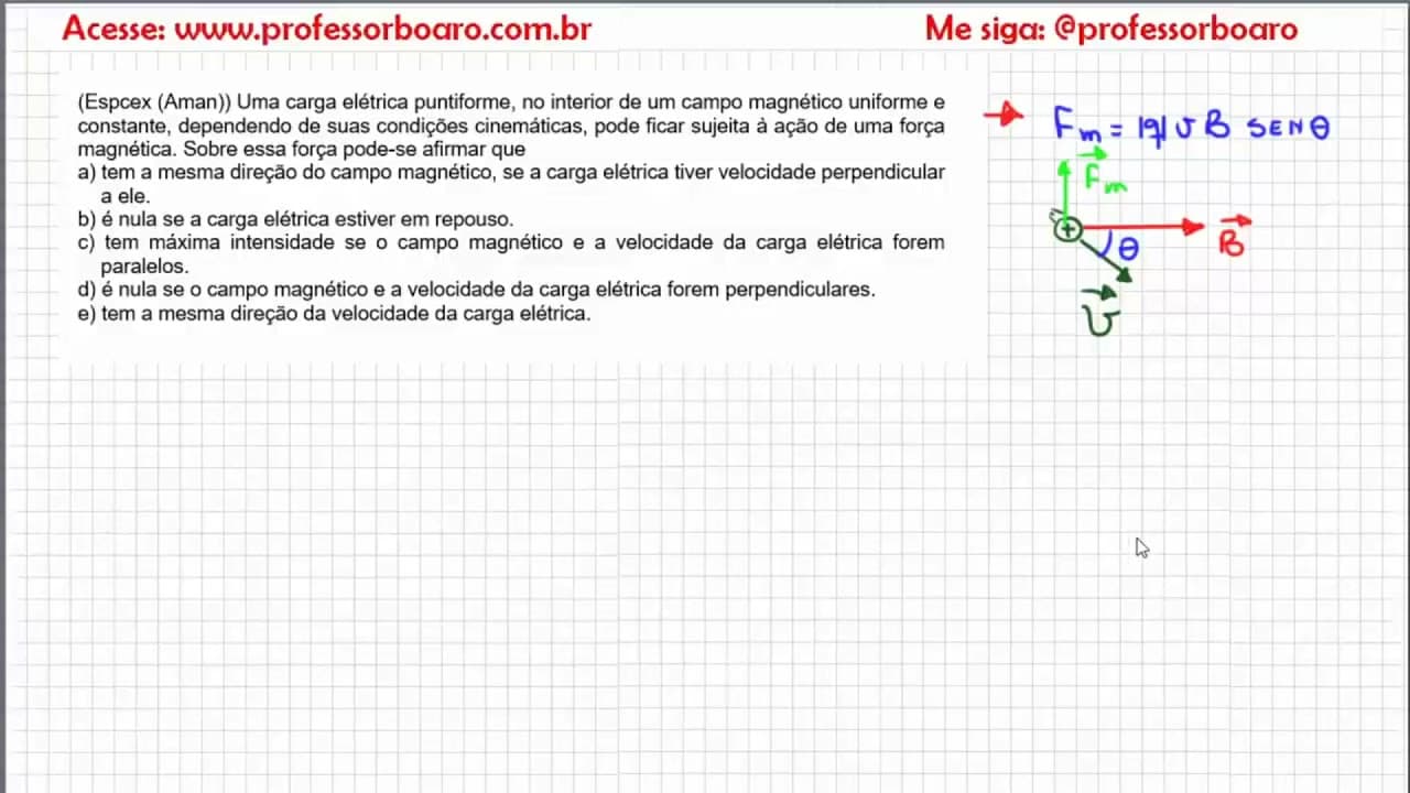 Thumbnail: EXERCÍCIOS PARA REVISÃO DE FÍSICA - Café com o Professor Boaro