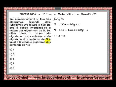 Thumbnail da aula: FUVEST USP 2006 MAT P1 Q25
