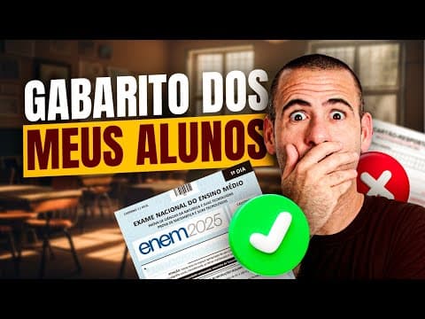 Thumbnail da aula: Caiu no ENEM 2025! Veja as questões de História que meus alunos acertaram e erraram