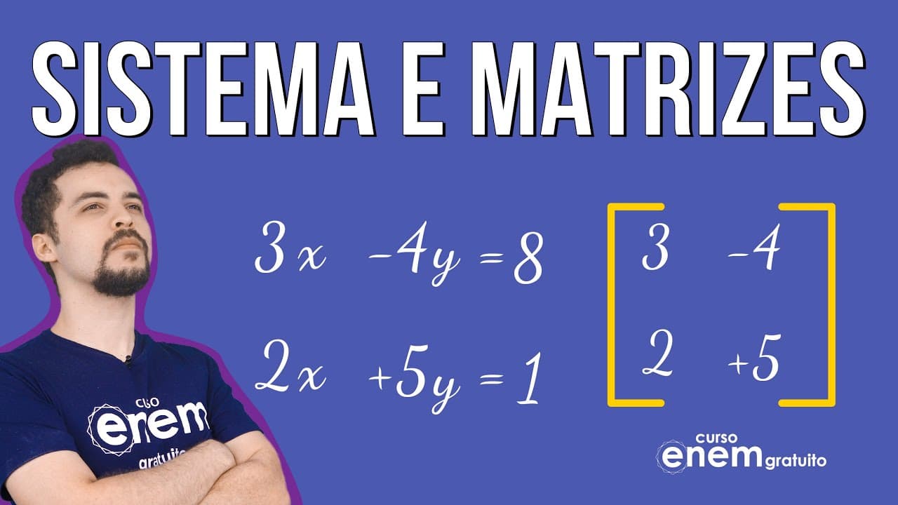 Thumbnail: SISTEMAS E MATRIZES | Resumo de matemática para o Enem