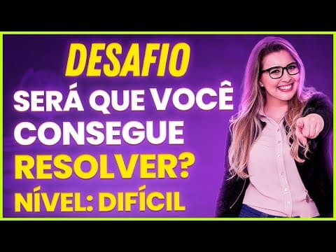 Thumbnail da aula: 💣💣💣 DESAFIO: EXERCÍCIO DE CONCORDÂNCIA VERBAL - Profa. Pamba
