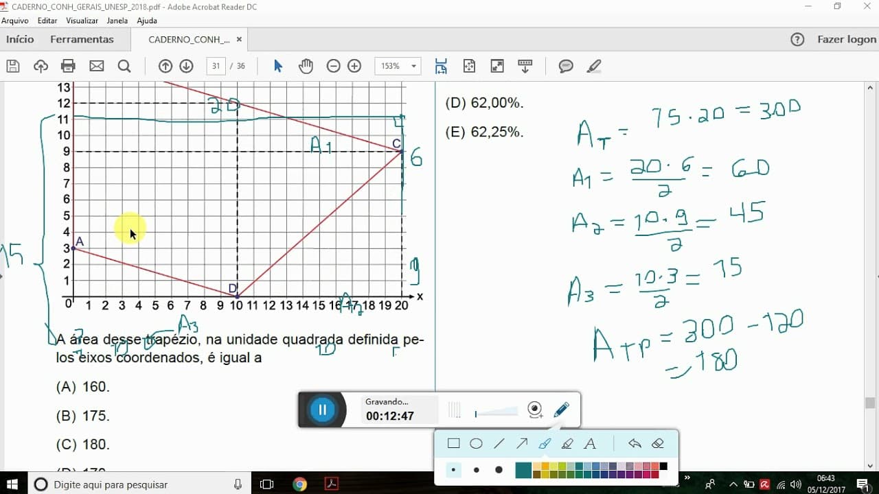 Thumbnail: MATEMÁTICA - UNESP 2018 - RESOLUÇÃO COMPLETA