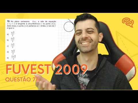 Thumbnail da aula: FUVEST 2010 - Q78 - No plano cartesiano OXy, a reta da equação