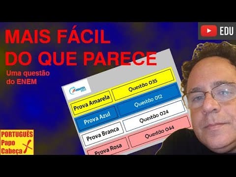 Thumbnail da aula: Questões do ENEM CXXXVI- Aula 612