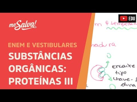 Thumbnail da aula: Me Salva! CIT10 - Citologia - Substâncias orgânicas: Proteínas III