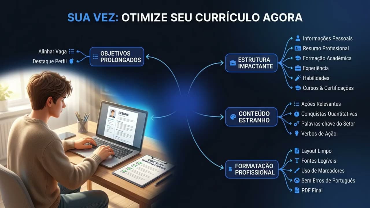 Thumbnail: Preparando seu Currículo | Como se Destacar em Entrevista de Emprego