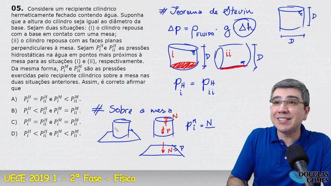 Thumbnail: Correção/resolução Vestibular UECE 2019.1 FASE 2 Q.05