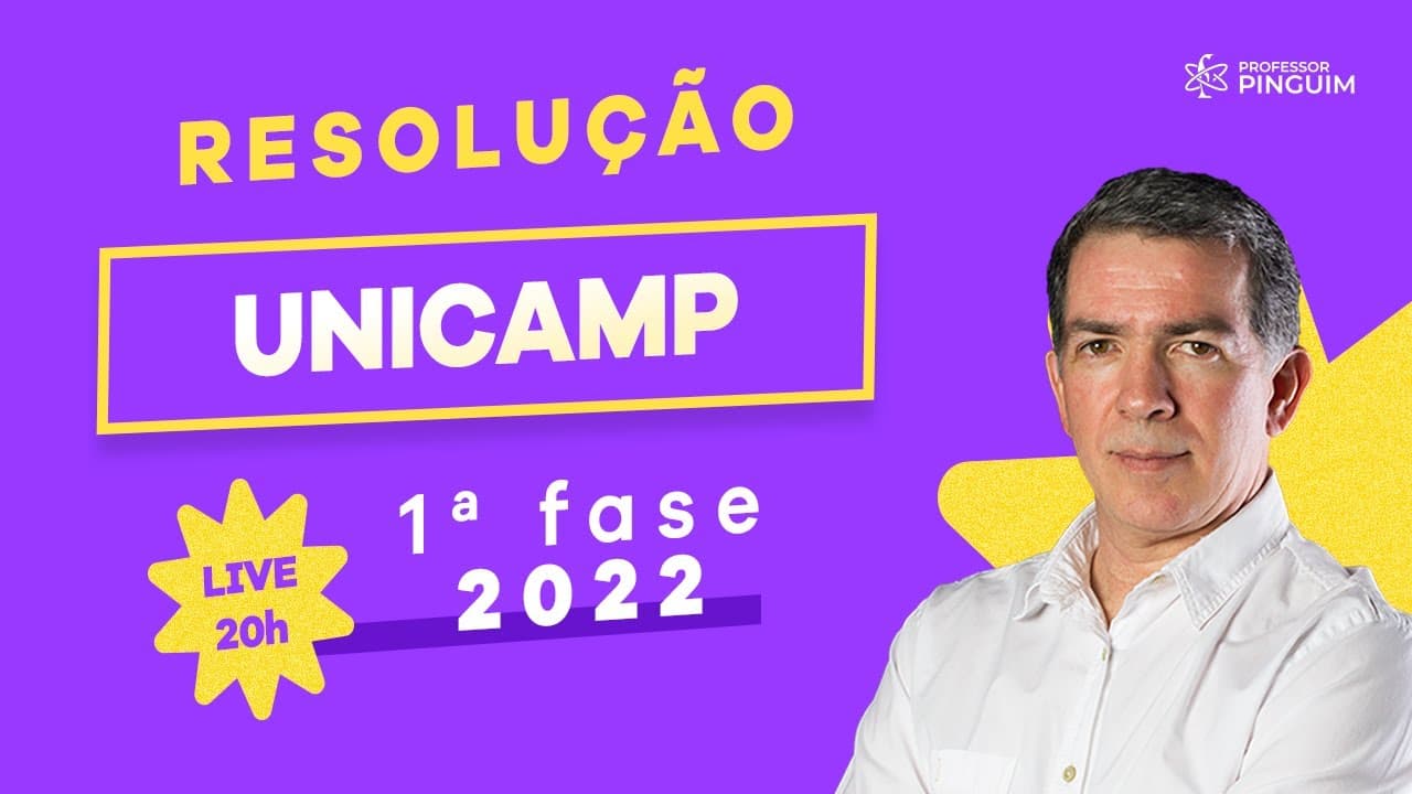 Thumbnail: GABARITO UNICAMP 1 FASE 2022 🐧  Professor Pinguim