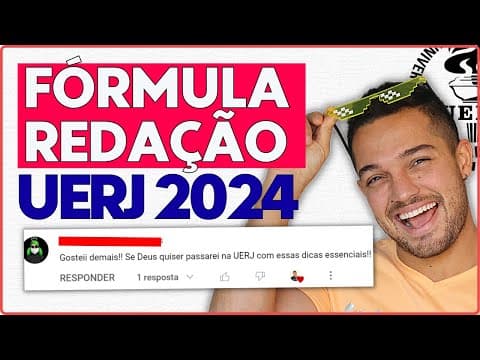 Thumbnail da aula: Fórmula da Redação UERJ 2025 | PROFINHO da REDAÇÃO
