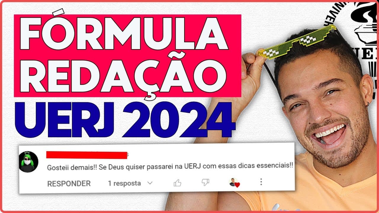 Thumbnail: Fórmula da Redação UERJ 2025 | PROFINHO da REDAÇÃO