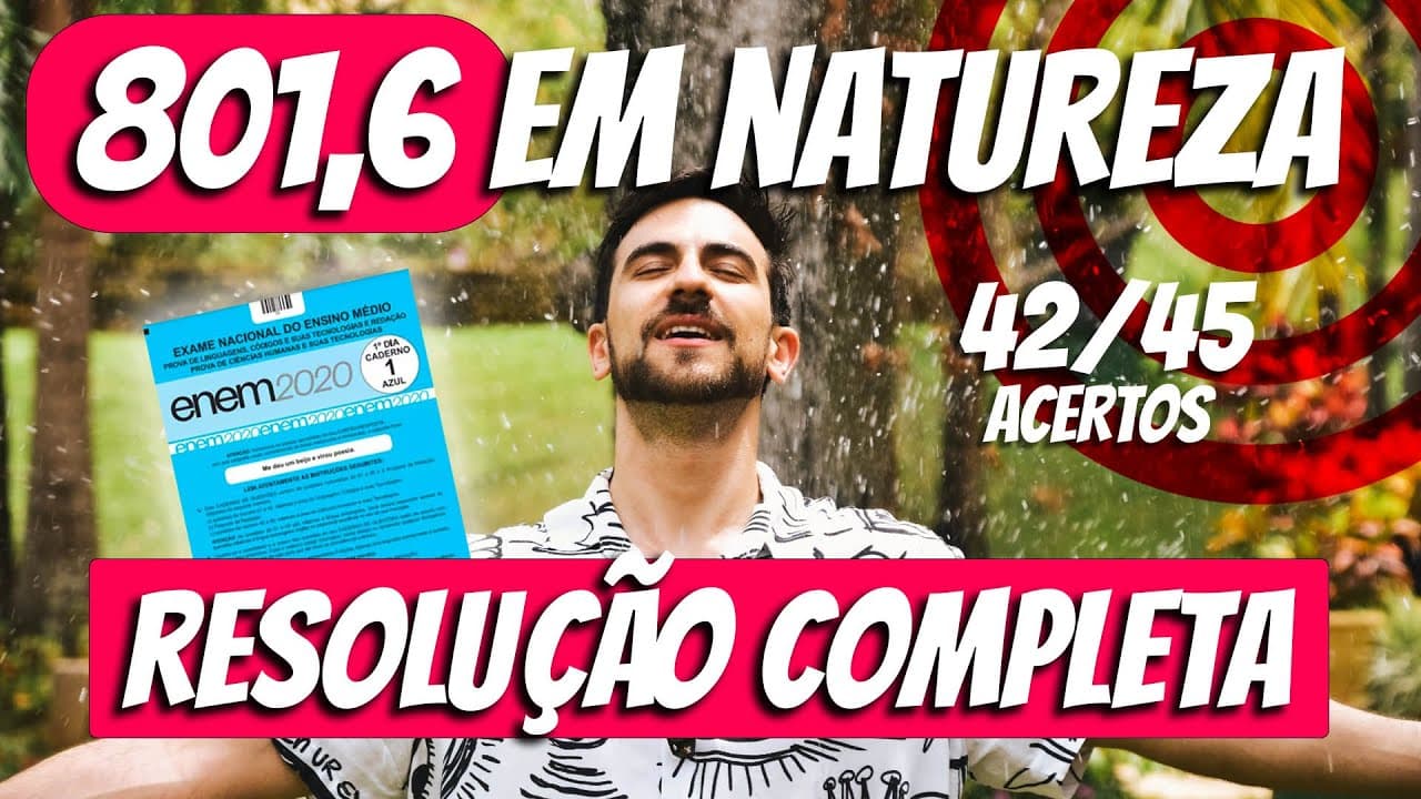 Thumbnail: 🧠 CORREÇÃO ENEM 2020 (42 Acertos) | Ciências da Natureza (MESTRES DO ENEM)