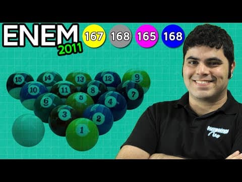 Thumbnail da aula: ENEM 2011 Matemática #33 - Possibilidades para Somas num Jogo de Sinuca