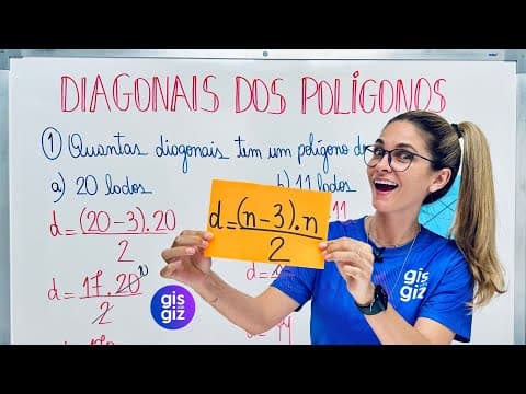 Thumbnail da aula: DIAGONAIS DOS POLÍGONOS: TIRANDO SUAS DÚVIDAS COM EXERCÍCIOS