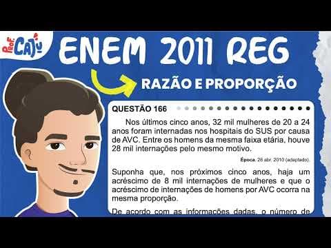 Thumbnail da aula: [ENEM 2011] 166 📘 RAZÃO E PROPORÇÃO Nos últimos cinco anos, 32 mil mulheres de 20 a 24 anos foram