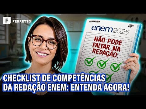 Thumbnail da aula: ENTENDA AGORA AS 5 COMPETÊNCIAS DA REDAÇÃO DO ENEM!🎯