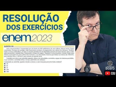 Thumbnail da aula: ENEM 2023 - RESOLUÇÃO dos EXERCÍCIOS - (ENEM 2023 - 135 - Caderno AMARELO) Uma concessionária é