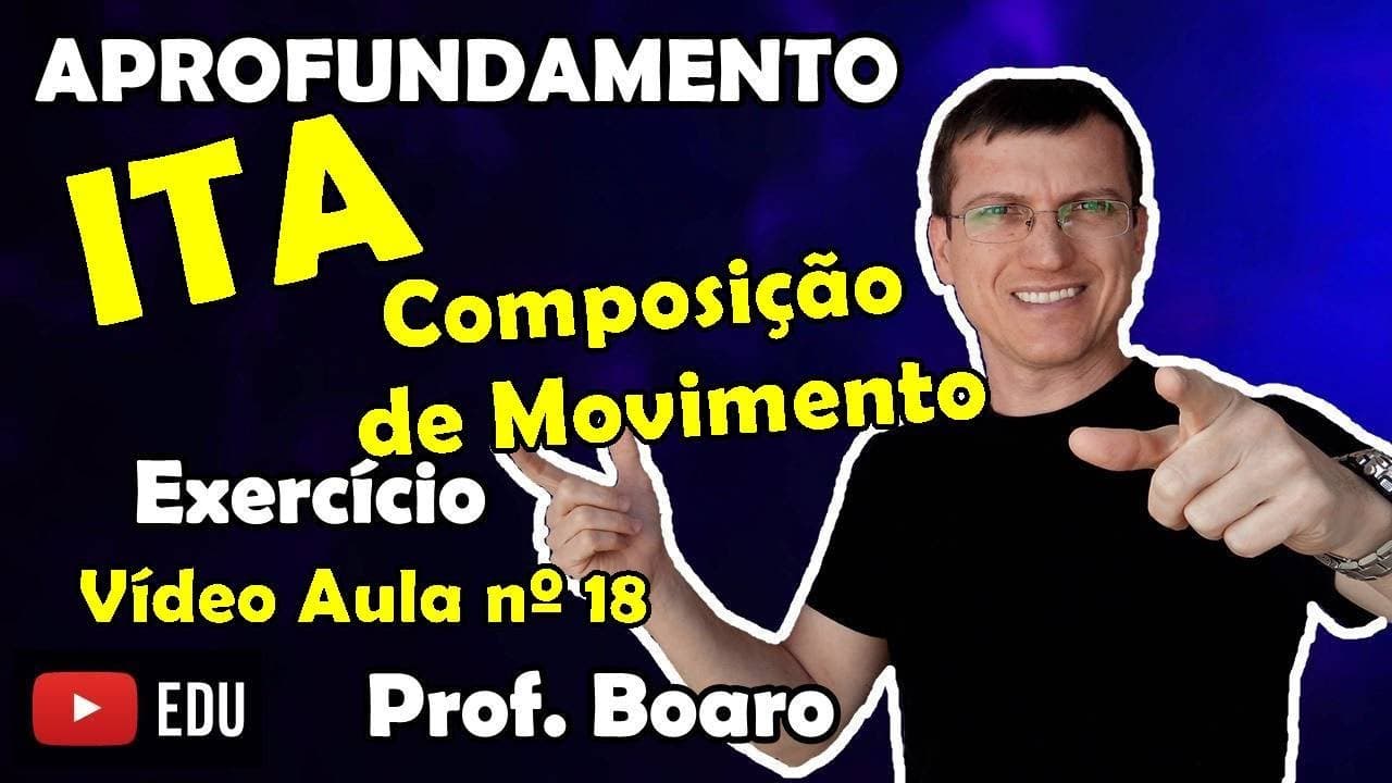 Thumbnail: ITA   COMPOSIÇÃO de MOVIMENTO - APROFUNDAMENTO de FÍSICA   Prof  Marcelo Boaro   Vídeo   Aula nº 18