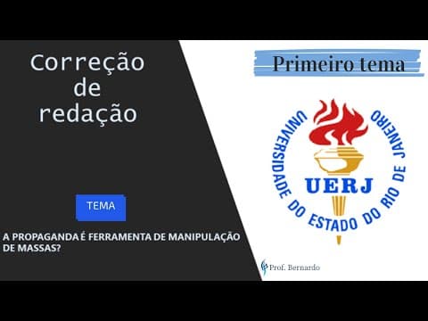 Thumbnail da aula: Correção de redação UERJ
