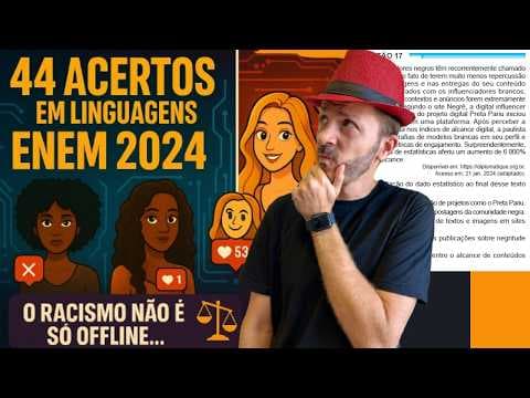 Thumbnail da aula: ENEM 2024: influenciadores negros têm recorrentemente chamado a atenção para o fato