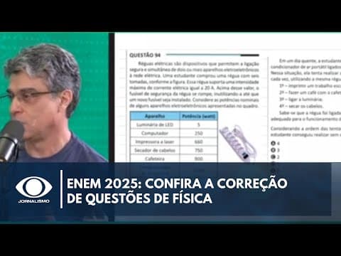 Thumbnail da aula: Enem 2025: Confira a correção de questões de física