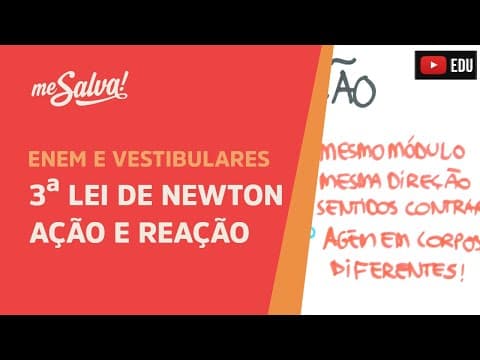 Thumbnail da aula: Terceira Lei de Newton: Ação e Reação | ENEM e Vestibulares | Me Salva!