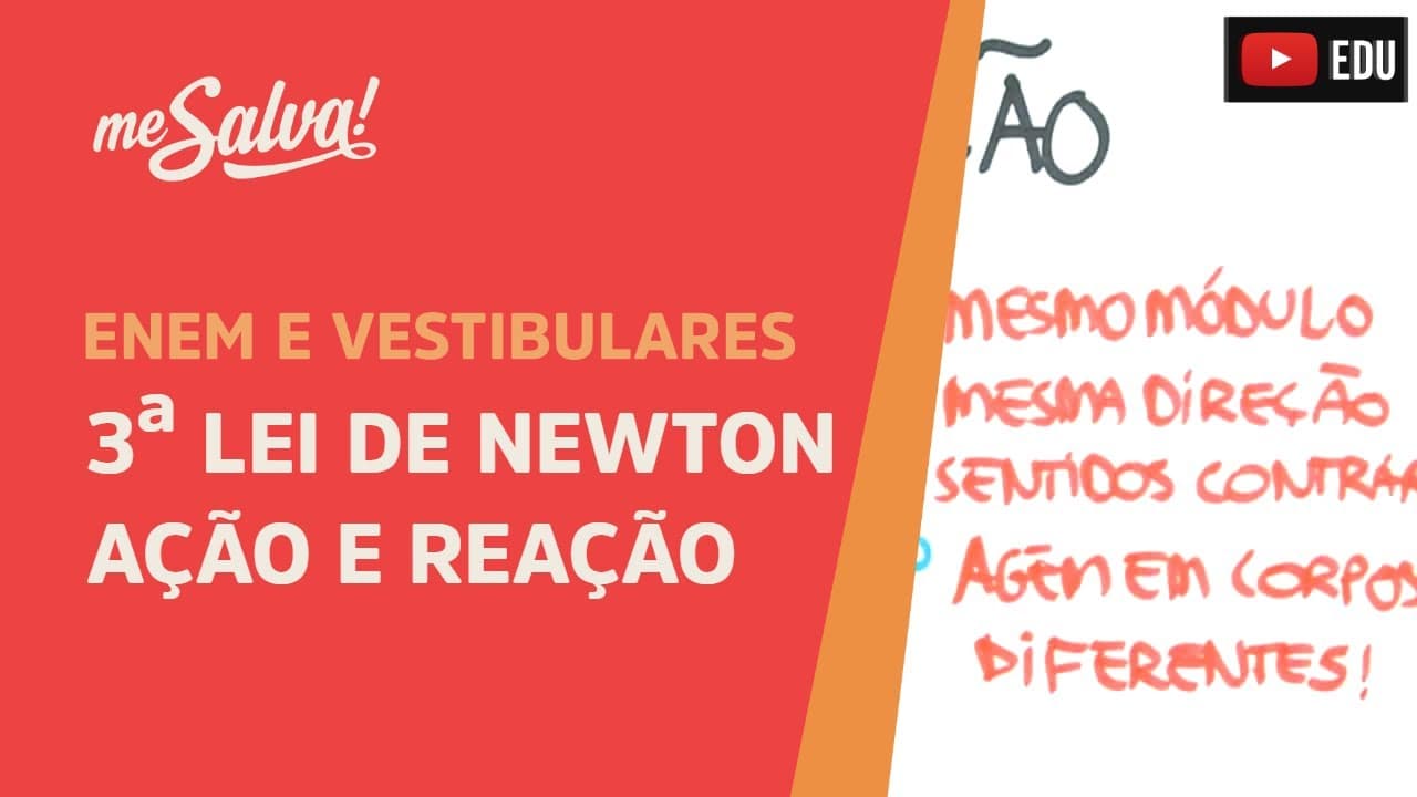 Thumbnail: Terceira Lei de Newton: Ação e Reação | ENEM e Vestibulares | Me Salva!