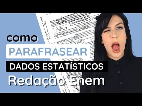 Thumbnail da aula: Paráfrase de dados estatísticos na redação do Enem