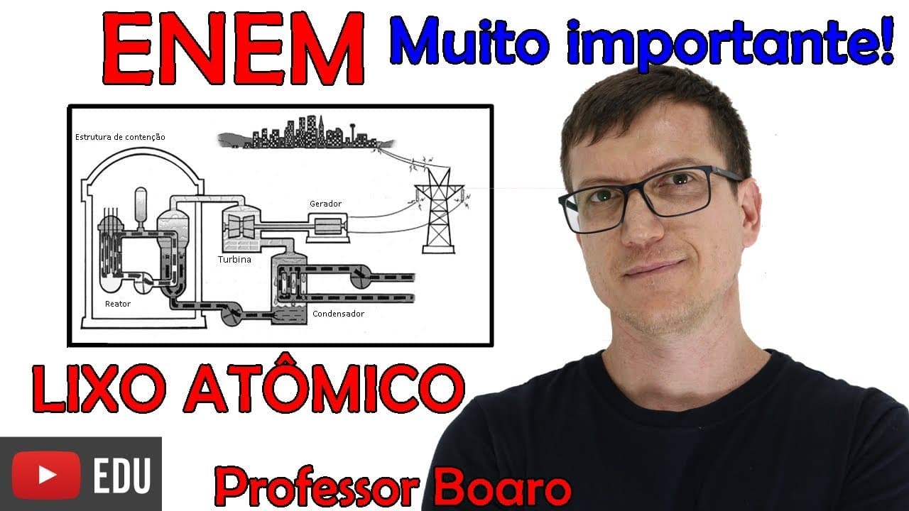 Thumbnail: ENEM - LIXO ATÔMICO - Questão muuuito importante!!! - Professor Boaro