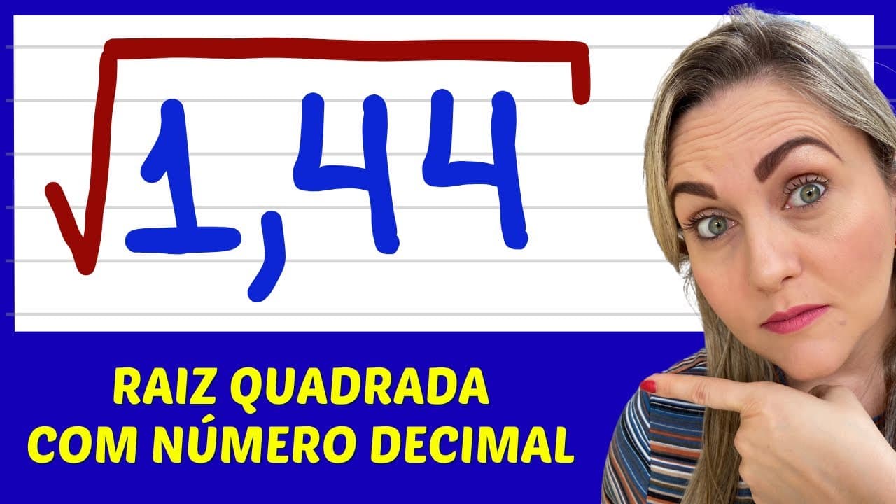 Thumbnail: NUNCA MAIS ERRE RAIZ QUADRADA COM VÍRGULA ! APRENDA COMO FAZER AGORA !