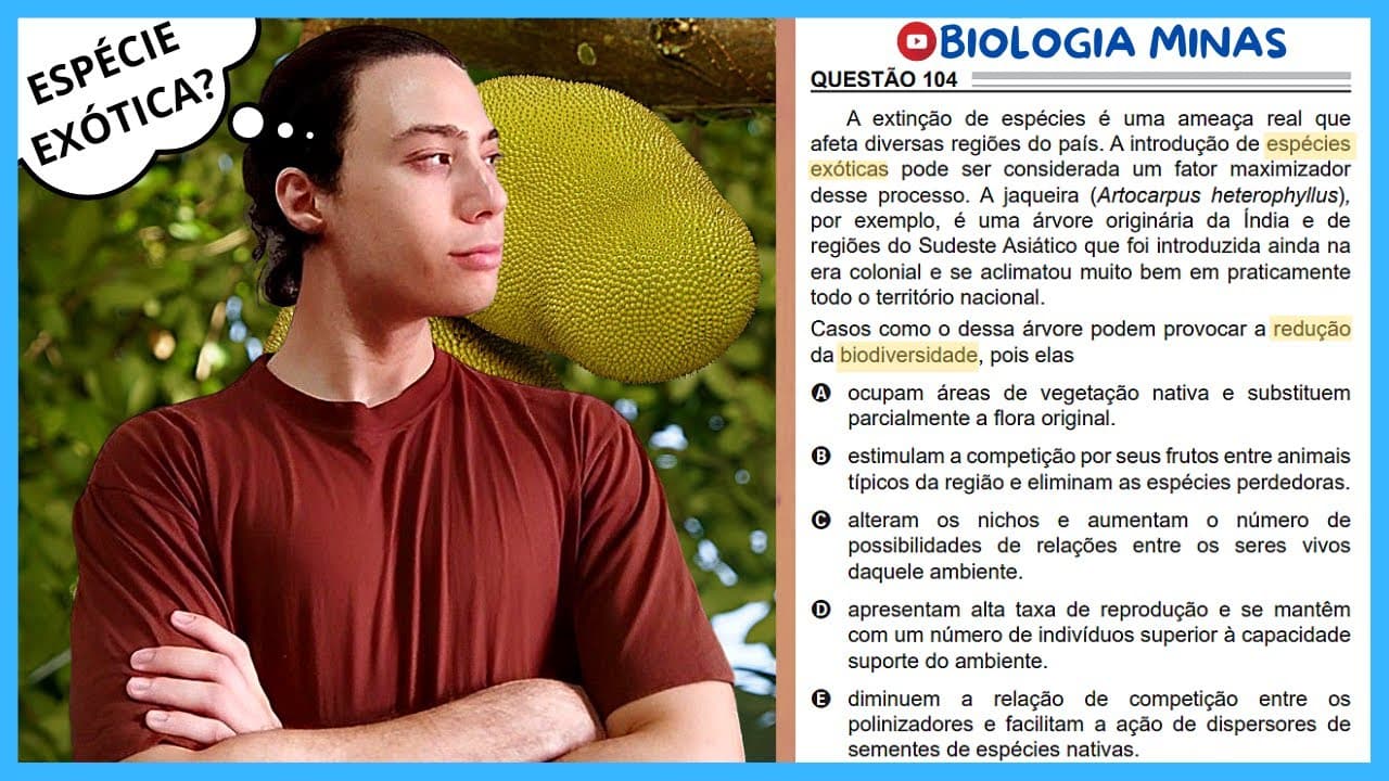 Thumbnail: [ENEM 2022] 104 📒EXTINÇÃO DE ESPÉCIES A extinção de espécies é uma ameaça real que afeta diversas