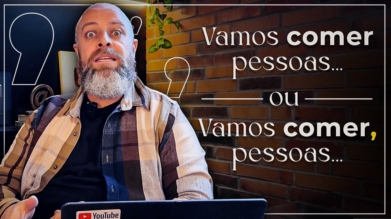 Thumbnail: 5 VÍRGULAS que mudam TUDO no seu texto — cuidado com a nº 2! [Professor Noslen]
