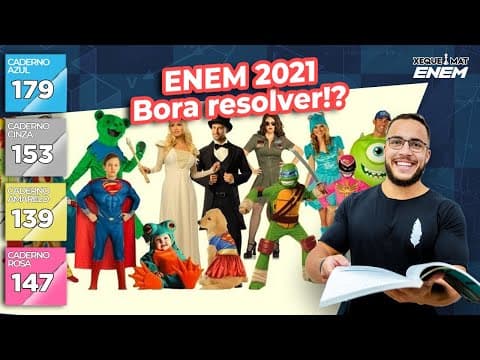 Thumbnail da aula: 🟣 Questão 179 - Caderno Azul | Análise Combinatória | MATEMÁTICA ENEM 2021