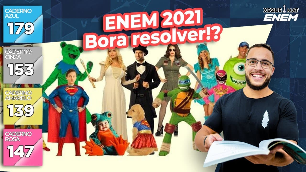 Thumbnail: 🟣 Questão 179 - Caderno Azul | Análise Combinatória | MATEMÁTICA ENEM 2021
