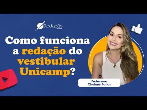Thumbnail da aula: Como funciona a redação do vestibular UNICAMP? | DICAS DE REDAÇÃO