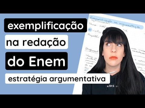 Thumbnail da aula: Como usar exemplificação na redação do Enem