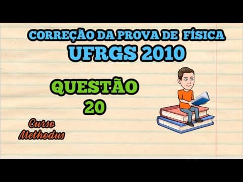 Thumbnail da aula: 20 de 2010 da prova de física da UFRGS - Na figura abaixo E representa um espelho plano que corta