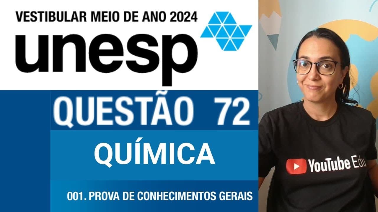 Thumbnail: UNESP meio do ano 2024 QUÍMICA - QUESTÃO 72- Três pregos de ferro iguais foram imersos, separadam