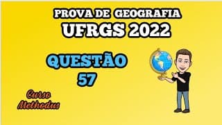 57 de 2022 da prova de Geografia da UFRGS - Os municípios situados em Regiões Metropolitanas (RM)