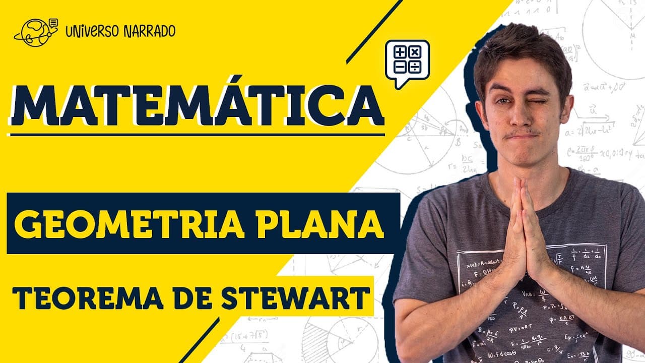 Thumbnail: Geometria Plana: Teorema de STEWART (Vale p/ QUALQUER triângulo!) | Aula de Matemática