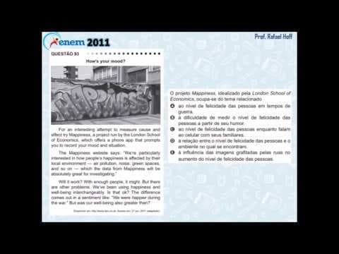 Thumbnail da aula: Inglês Enem 2011: compreensão de texto (Projeto Mapiness).