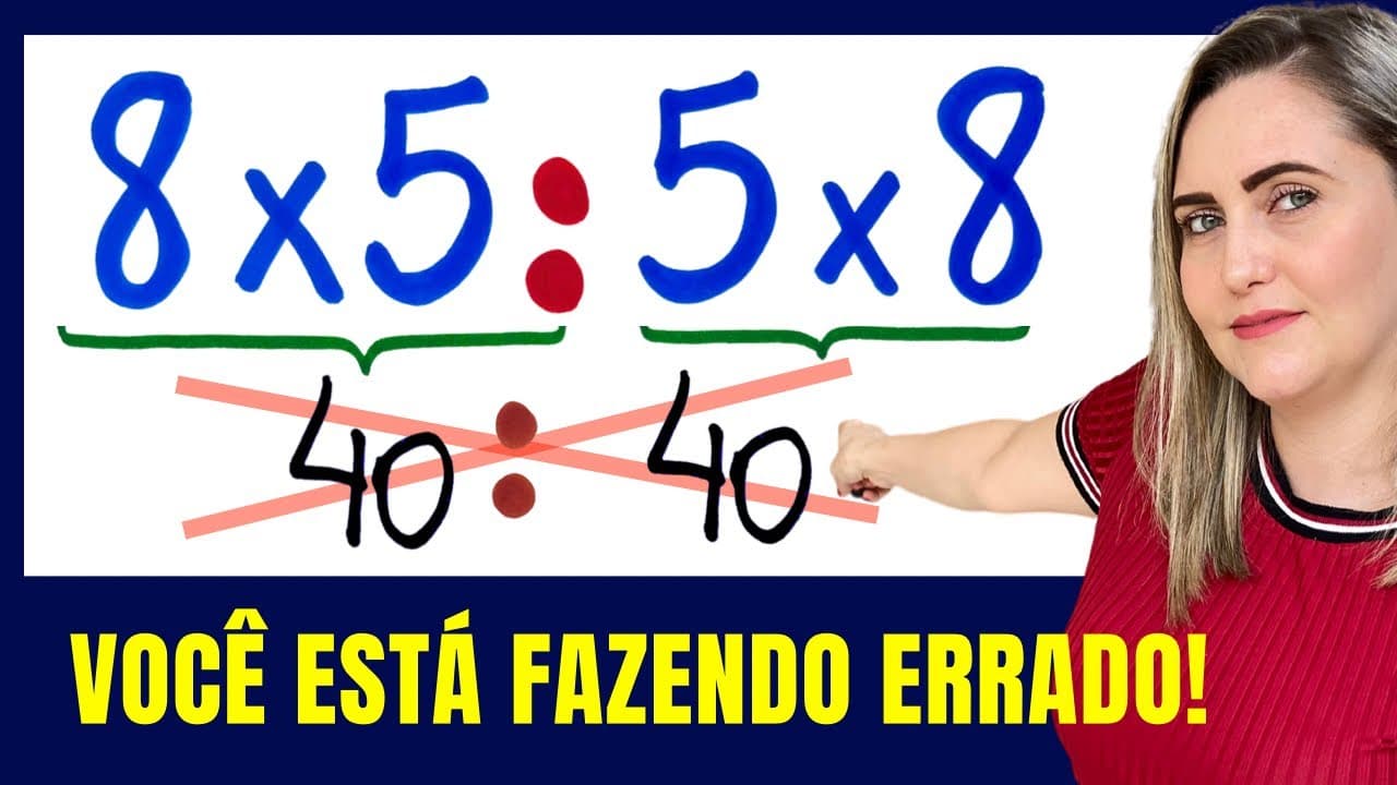Thumbnail: 😱😱CUIDADO COM A PEGADINHA!!! Matemática básica todo dia.📚🚀