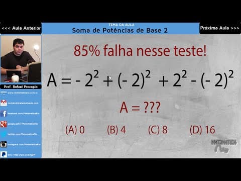 Thumbnail da aula: DESAFIO: Soma de Potências de Base 2 | Matemática Rio