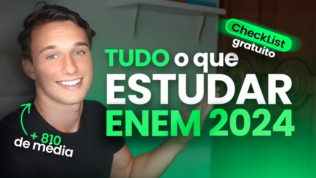 Thumbnail: ✅ O QUE ESTUDAR PARA O ENEM 2024 (COMPLETO)