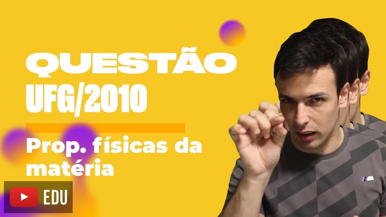 Thumbnail: Questão UFG/2010 - Propriedades físicas da matéria