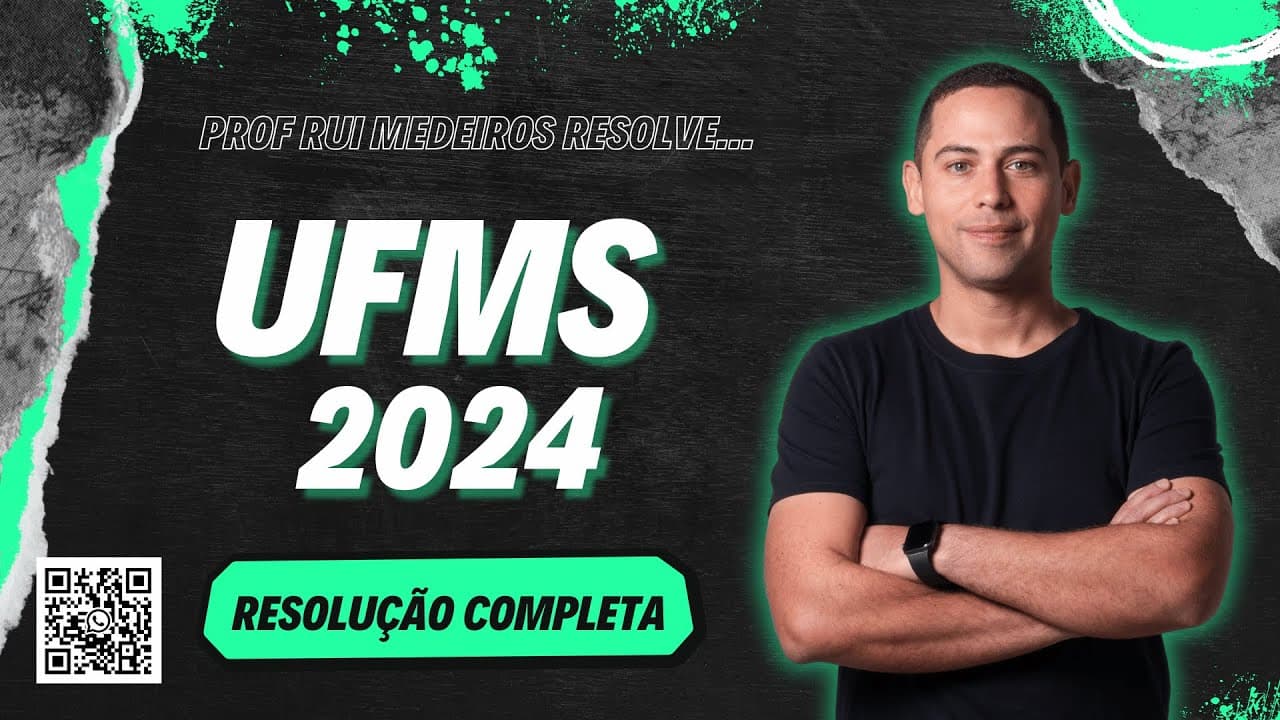 Thumbnail: UFMS 2024 | QUÍMICA | Resolução COMPLETA | Prof. Rui Medeiros