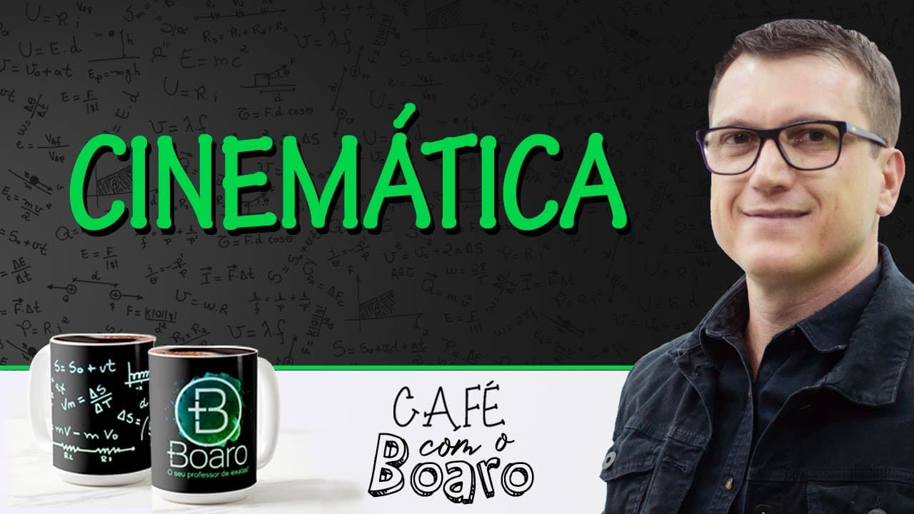 Thumbnail: CINEMÁTICA - EXERCÍCIOS PARA REVISÃO DE FÍSICA - Café com o Professor Boaro.