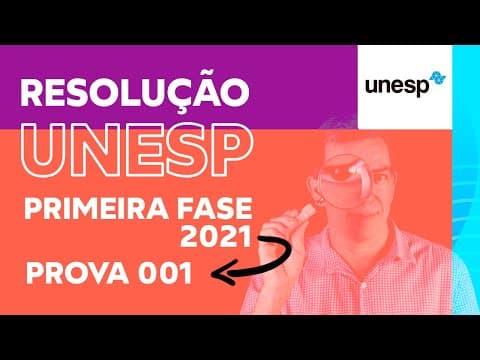 Thumbnail da aula: UNESP Primeira Fase 2021 - Prova 1 | Professor Pinguim