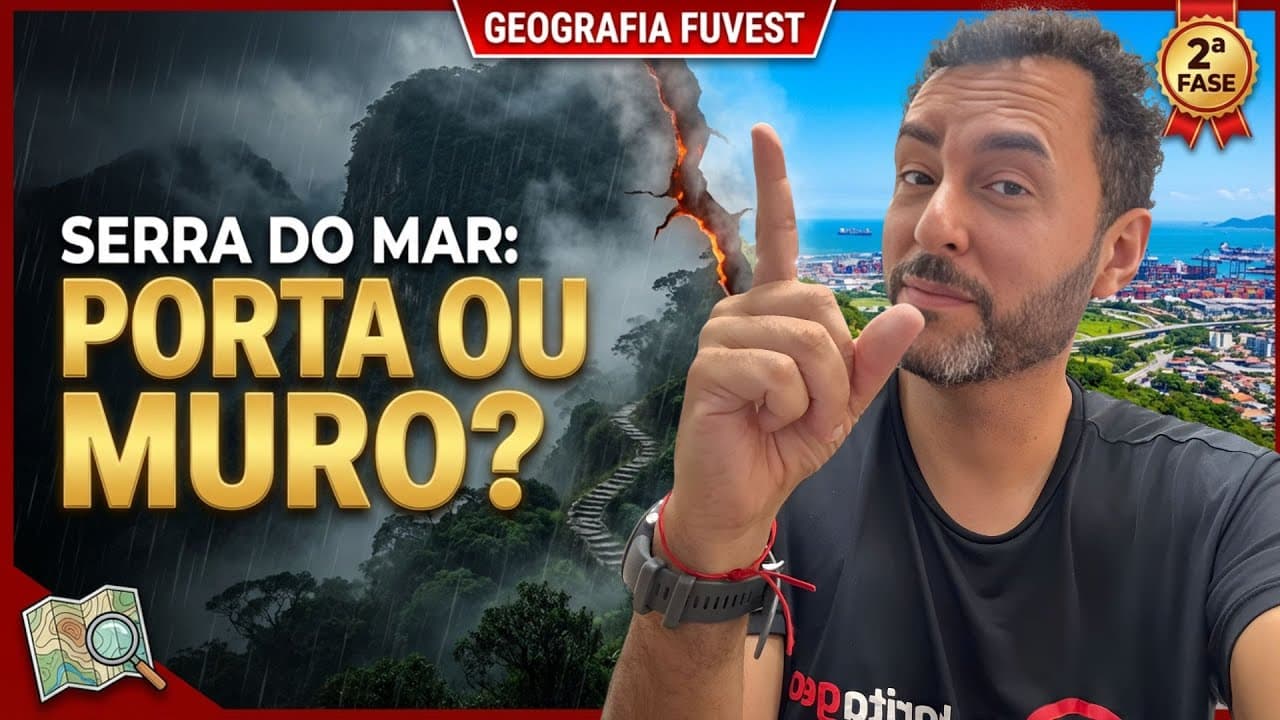 Thumbnail: Fuvest 2ª fase 2027 | Geografia | Relevo de São Paulo | GabaritaGeo