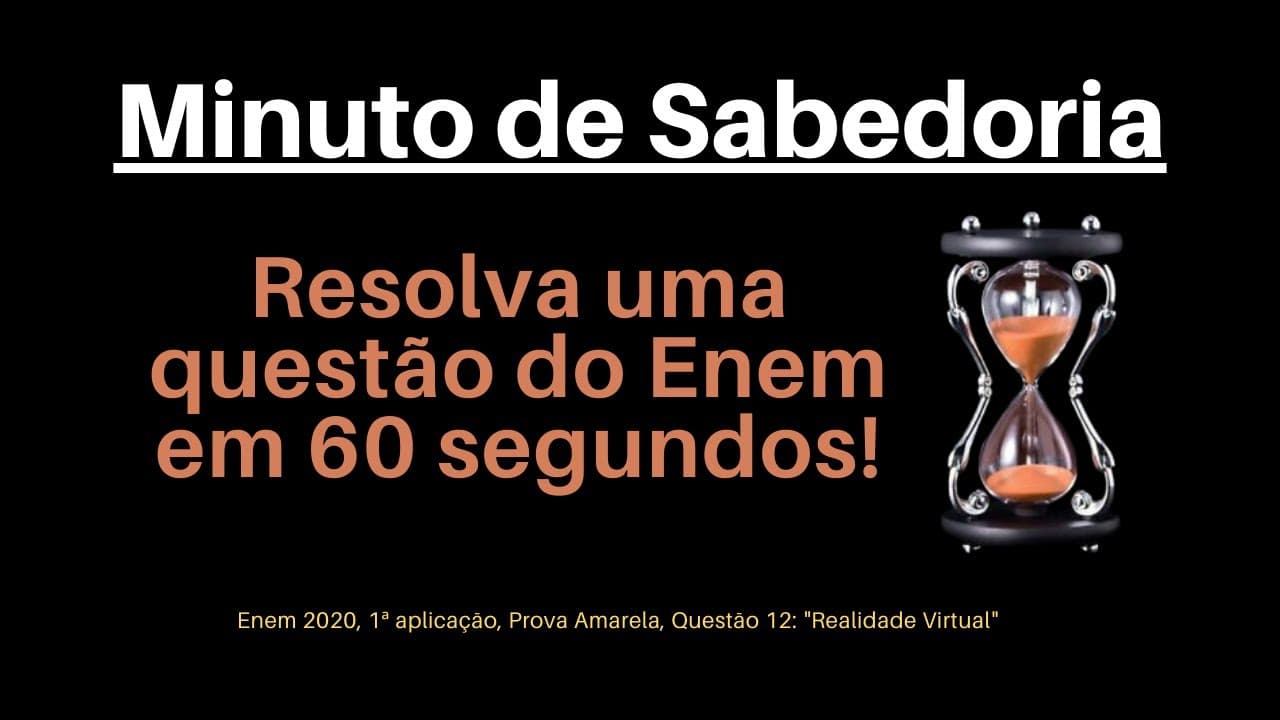 Thumbnail: Resolva uma Questão do Enem em 60 Segundos!