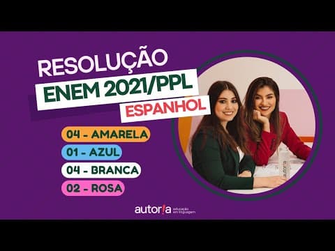 Thumbnail da aula: Enem 2021 Reaplicação/ Enem 2021 PPL - Autoria Linguagem - Questão 04 | Linguagens, prova amarela